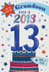 Picture of BORN IN 2005 GRANDSON 13TH BIRTHDAY CARD